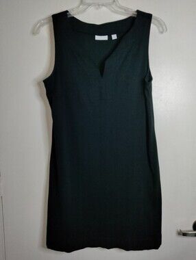 New York & Company (Size XL) Classic Black Stretch V-Neck Sleeveless Shift Dress